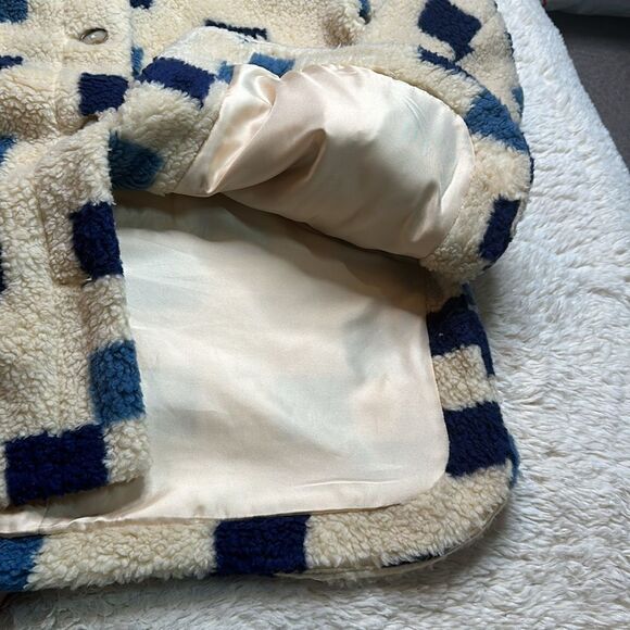 NWOT Madewell (Re)sourced Sherpa Belrose Shirt-Jacket in Checkerboard Medium - Picture 9 of 10